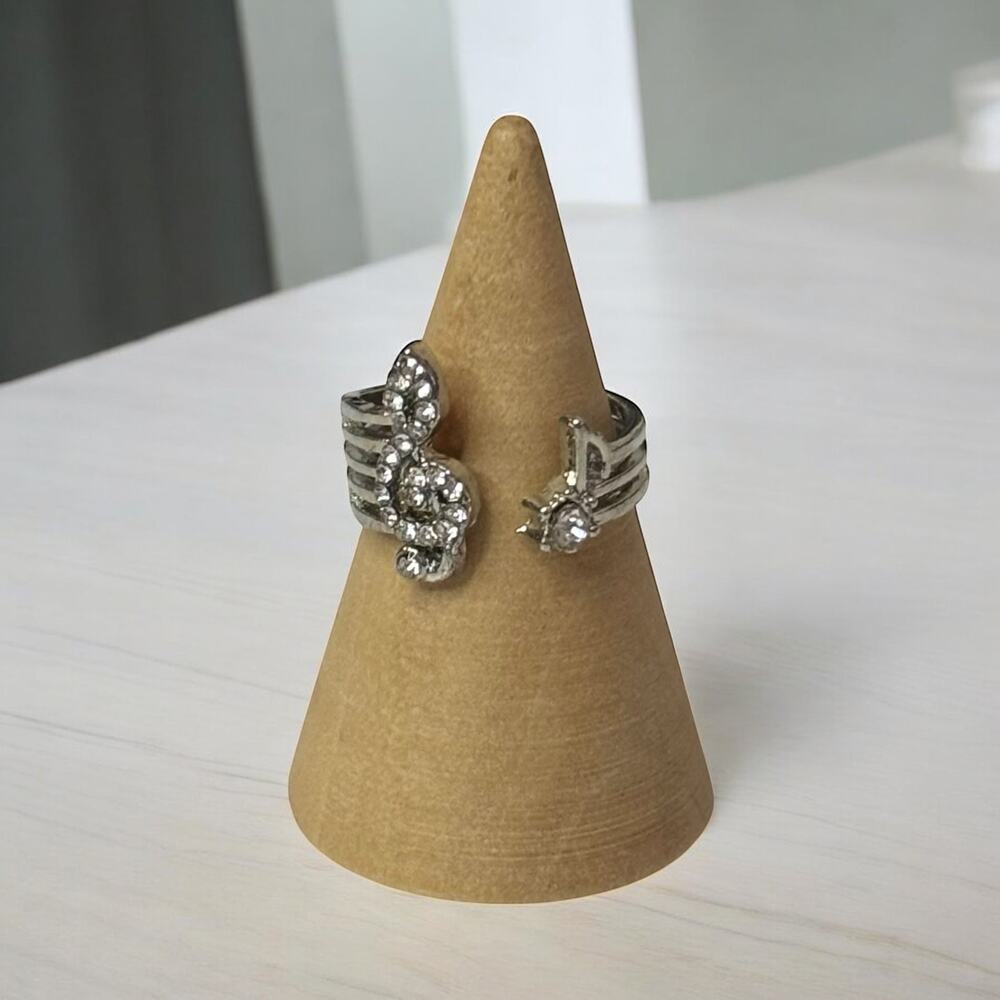 Music Note Adjustable Open Ring - Picture 2 of 7